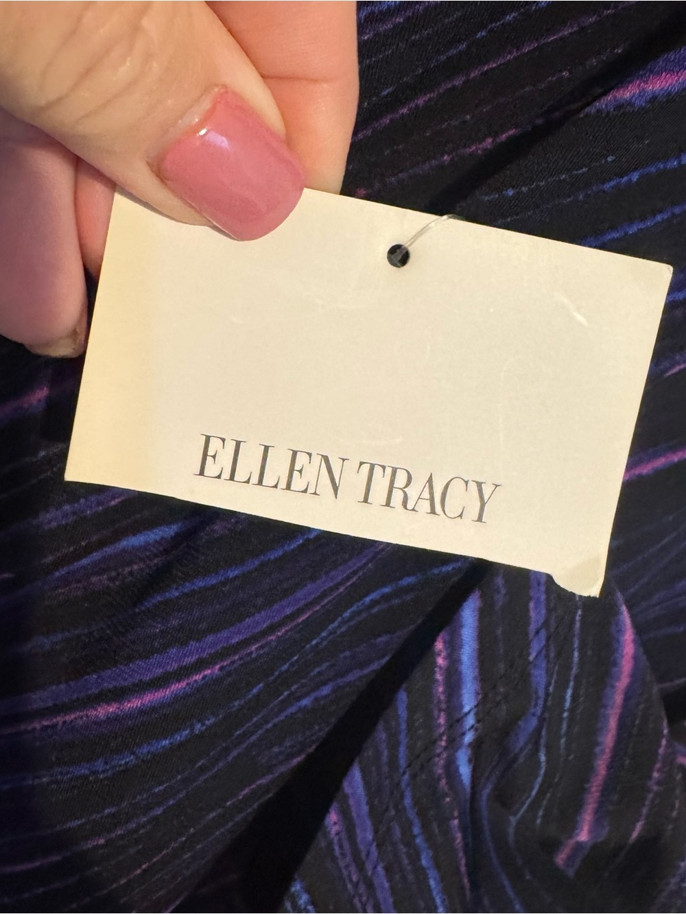 NWT Ellen Tracy Draped Surplice Top  Mock Wrap LARGE      Bin#14 - Picture 10 of 10